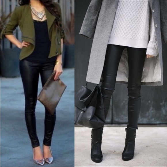 ‼️Only 2 Left‼️Faux Leather Leggings - Picture 3 of 4